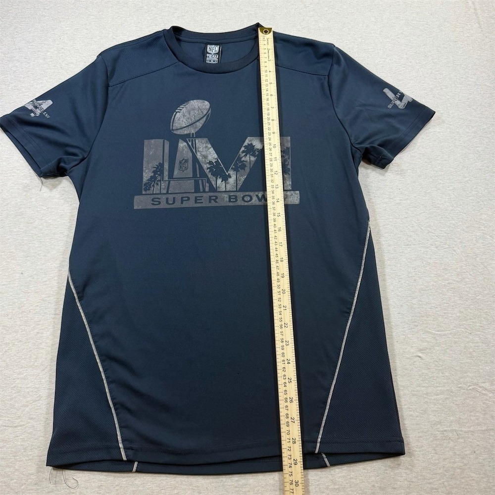 NFL Team Apparel Super Bowl LVI Mens T-Shirt Size M Blue Graphic Short Sleeve - Picture 2 of 8
